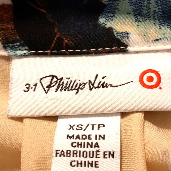 3.1 Phillip Lim x Target XS/TP Floral Print Collared Button-Front Blouse Tunic - Picture 8 of 8
